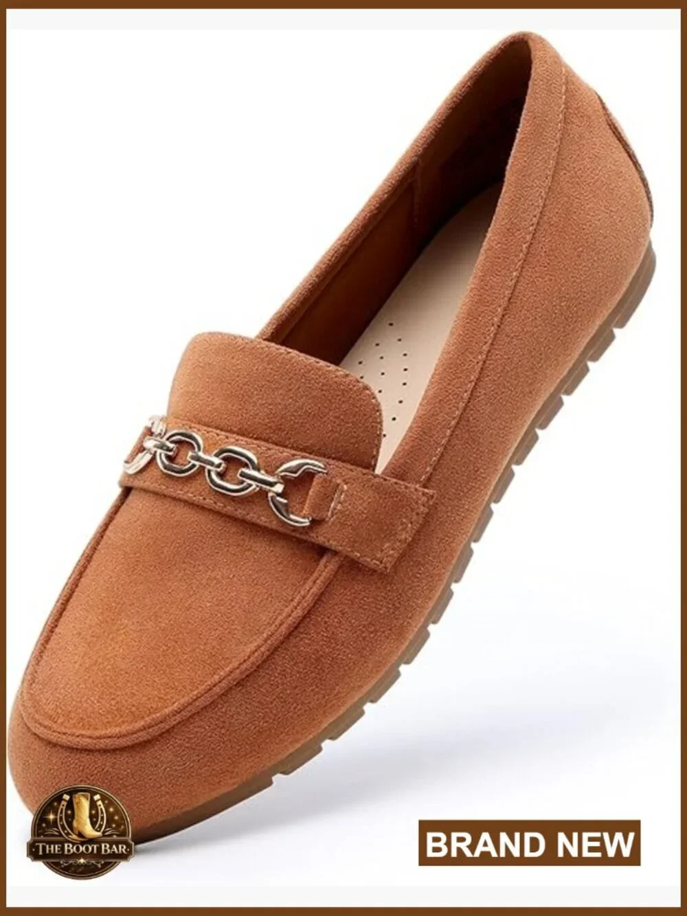 Women's Slip-On Loafers, Faux Suede, Arch Support, Lightweight Work Shoes